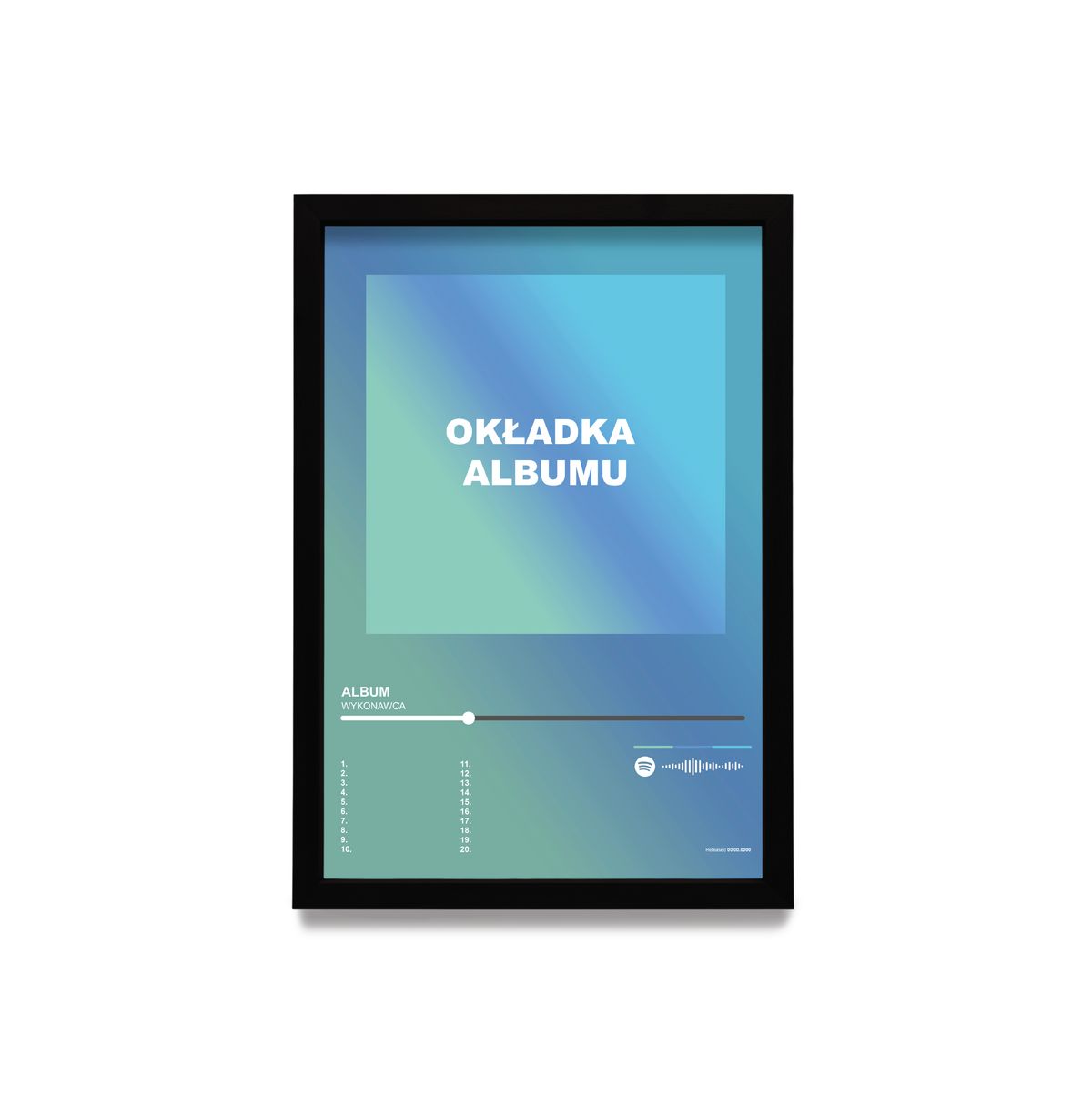 Personalizowany plakat z wybranym albumem muzycznym