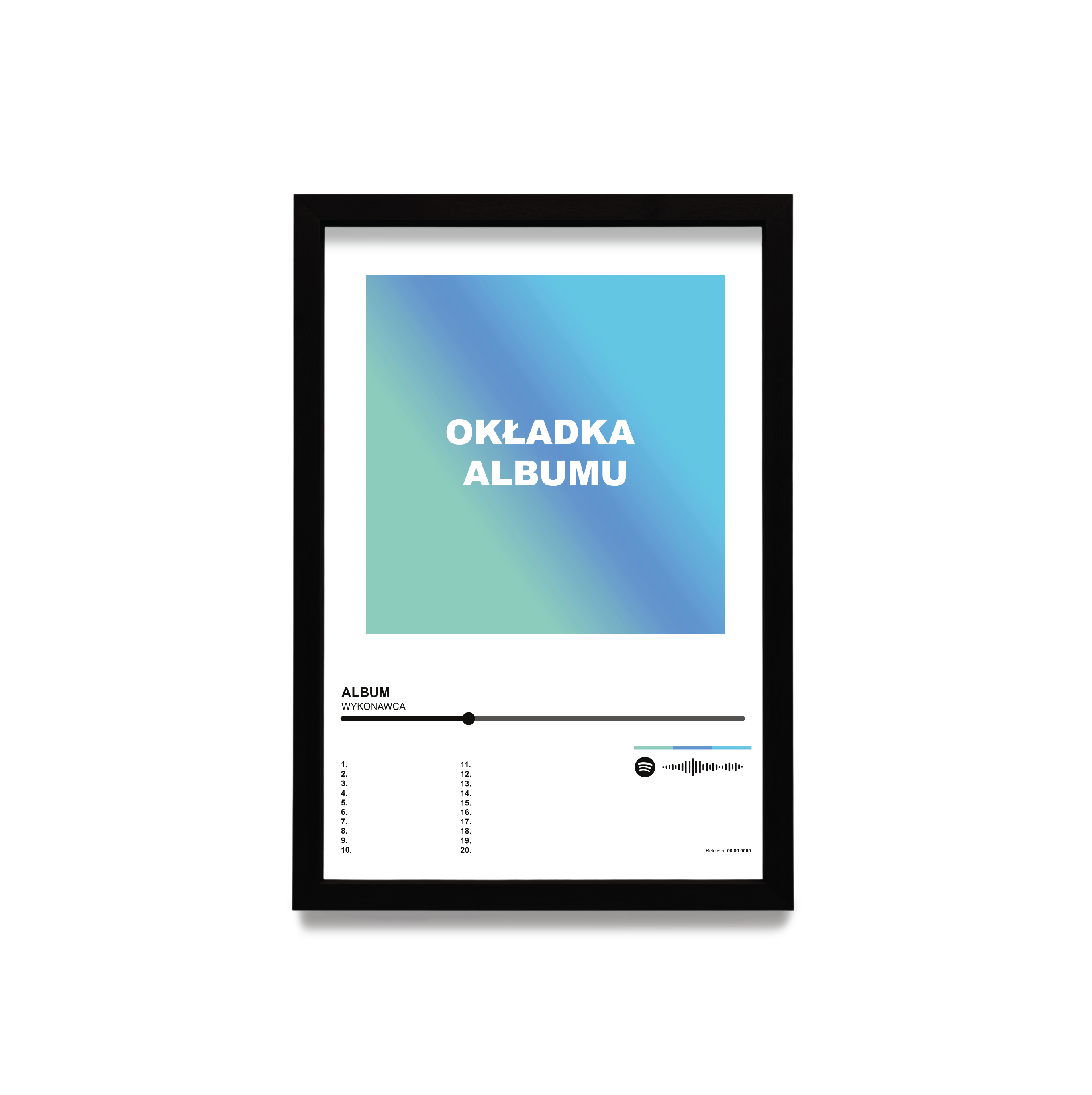 Personalizowany plakat z wybranym albumem muzycznym