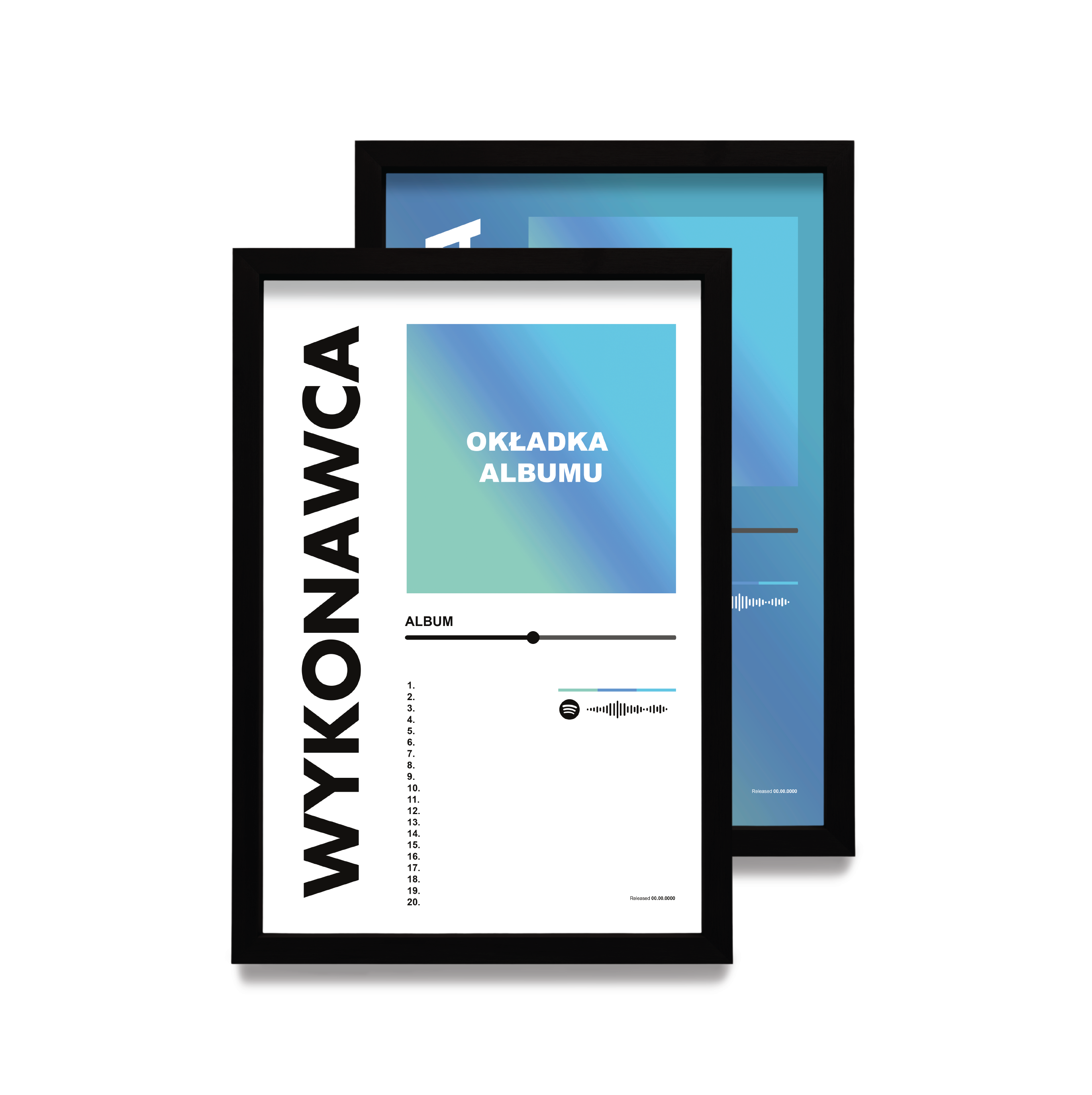 Personalizowany plakat z wybranym albumem muzycznym