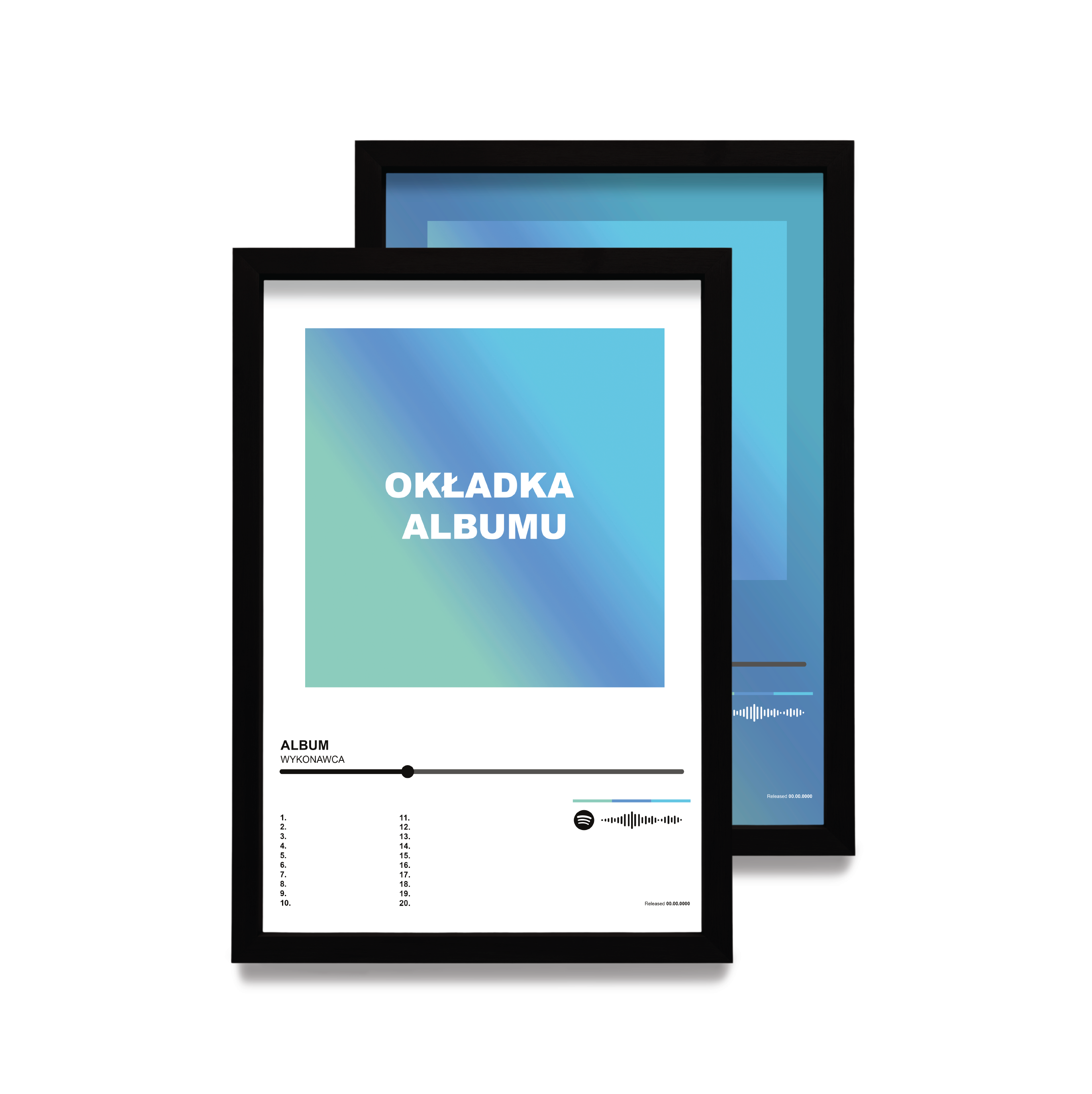 Personalizowany plakat z wybranym albumem muzycznym