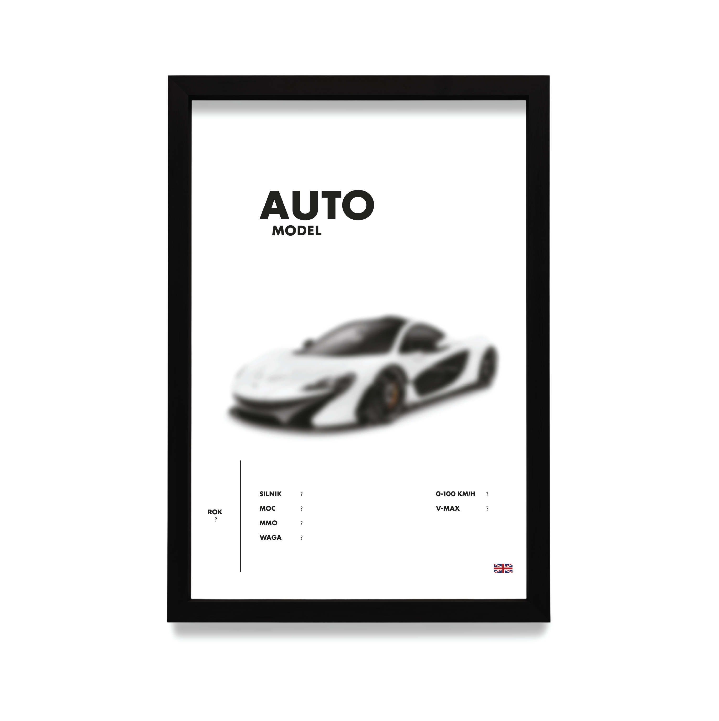 Personalizowany plakat z wybranym autem