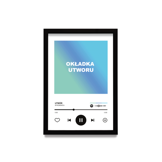 Personalizowany plakat z wybranym utworem muzycznym