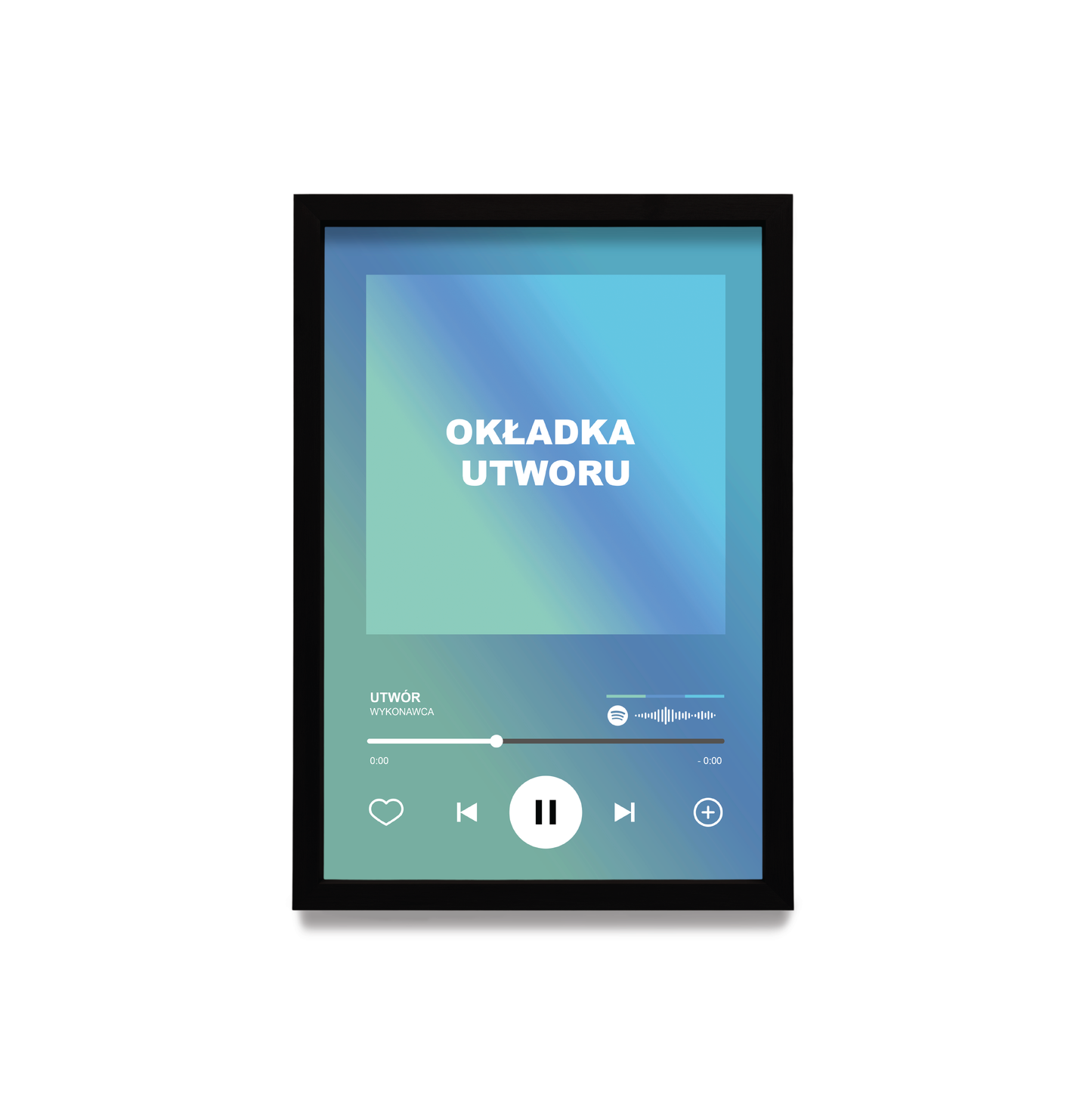 Personalizowany plakat z wybranym utworem muzycznym