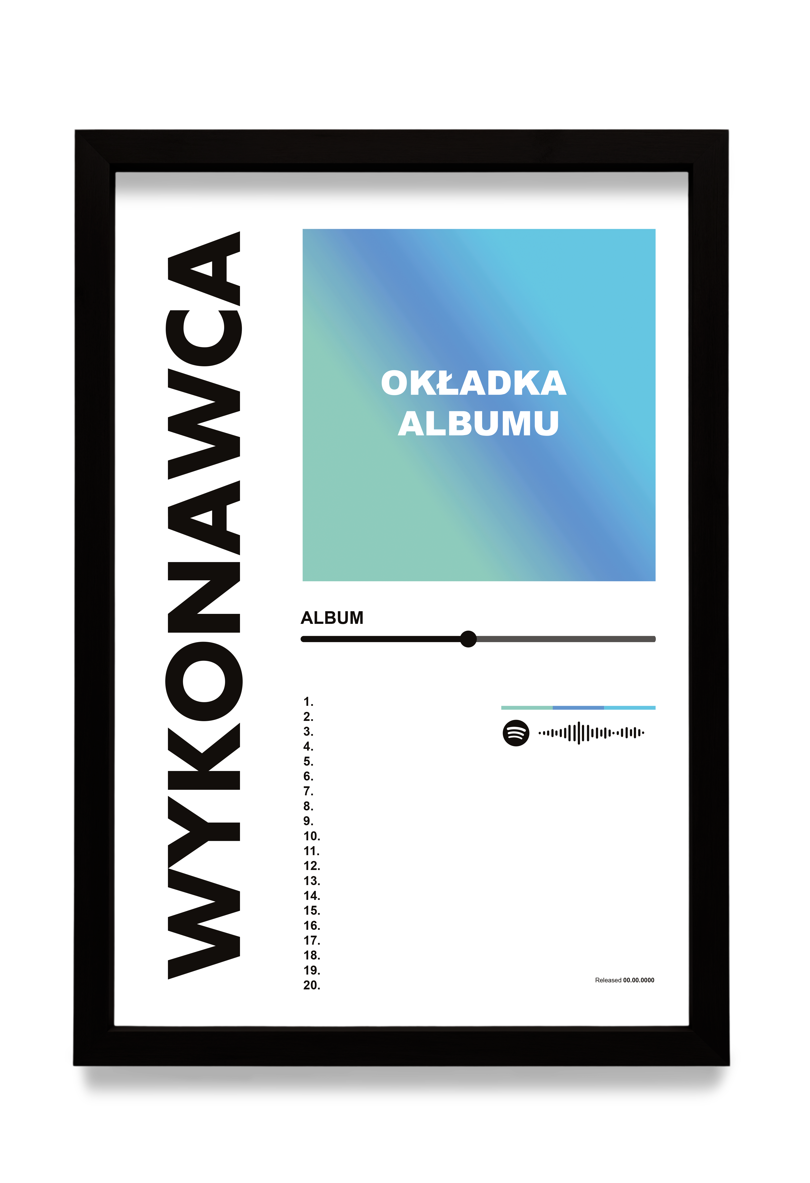 Personalizowany plakat z wybranym albumem muzycznym