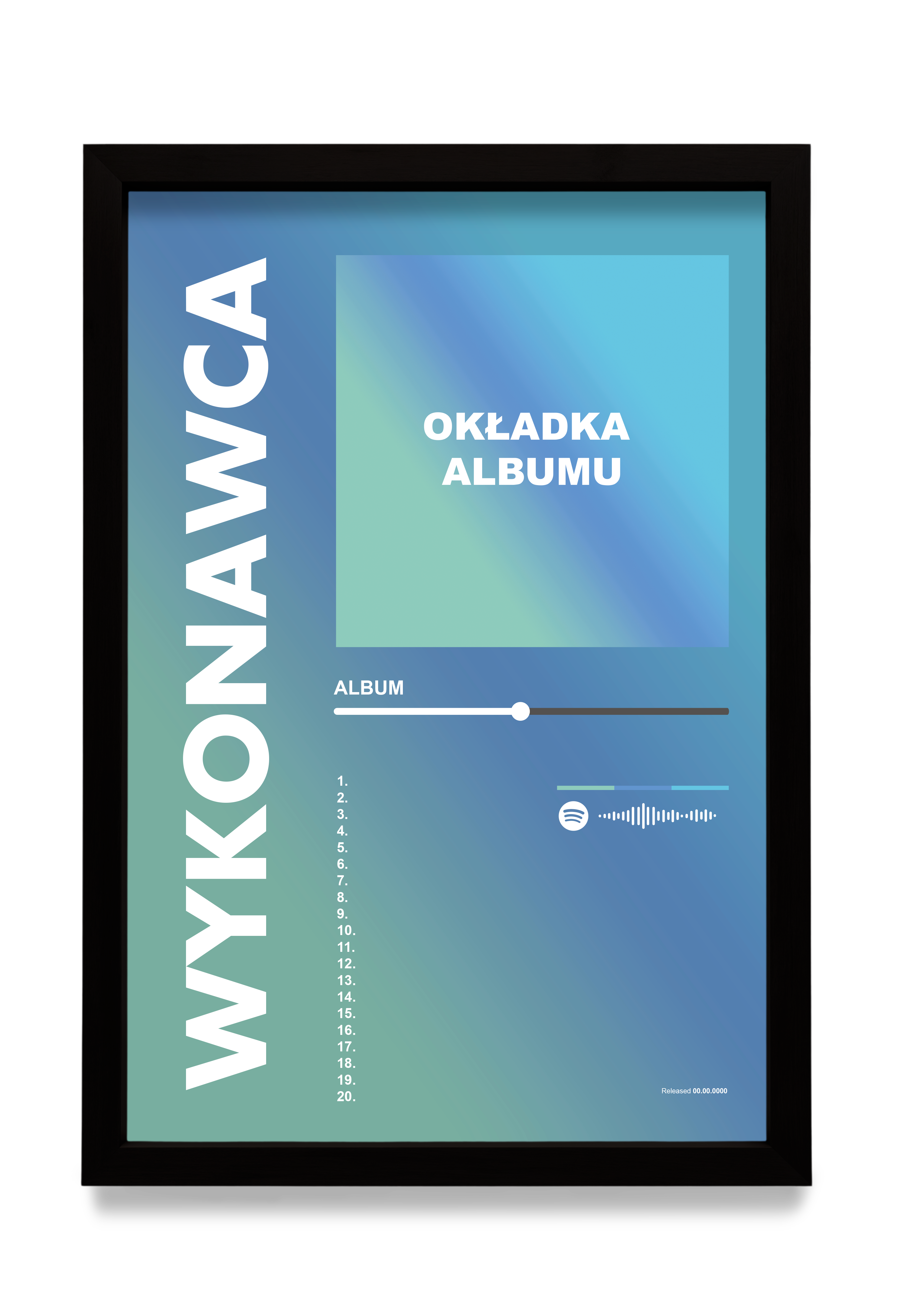 Personalizowany plakat z wybranym albumem muzycznym